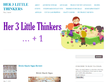 Tablet Screenshot of her3littlethinkers.com